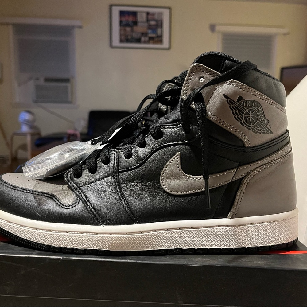 Jordan Black and Gray High-Top Sneakers